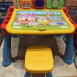 VTech Touch and Learn Activity Desk Deluxe & 4-in-1 Pre-Kindergarten Expansion Pack Bundle for Age 2-4