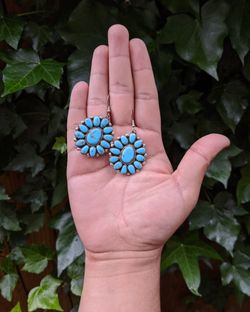 Authentic Blossom Turquoise Navajo Earrings