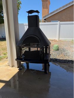 Home Depot outside wood burning fireplace