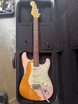 Pink guitar