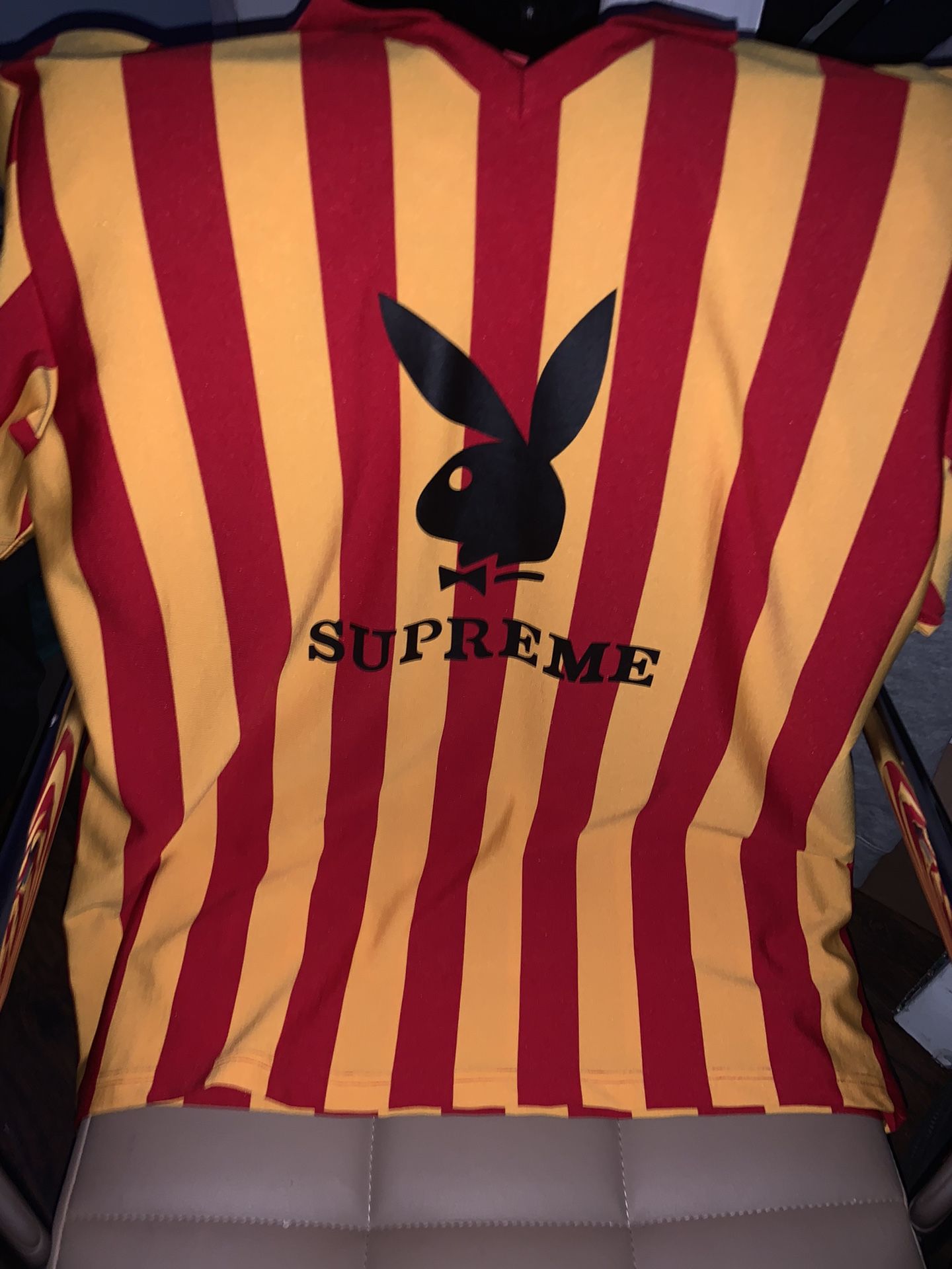 Play x Supreme Red N Yellow Soccer Jersey