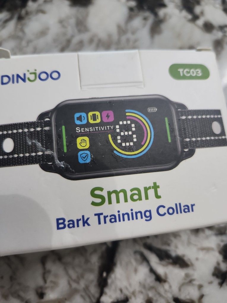 DINJOO Bark Collar Only for Large Medium Small,Rechargeable Anti Barking Training Collar with 8 Adjustable Sensitivity