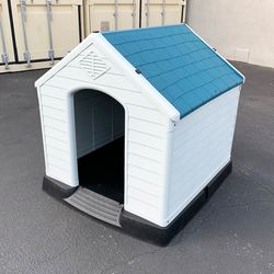 (NEW) $105 Waterproof Plastic Dog House for Large size Pet Indoor Outdoor Cage Kennel 36x36x39 inches