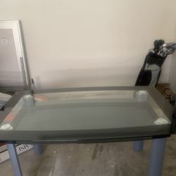 Glass dining table