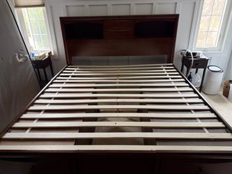 Solid Wood Captain's Bed with Built-In Storage – $850 OBO