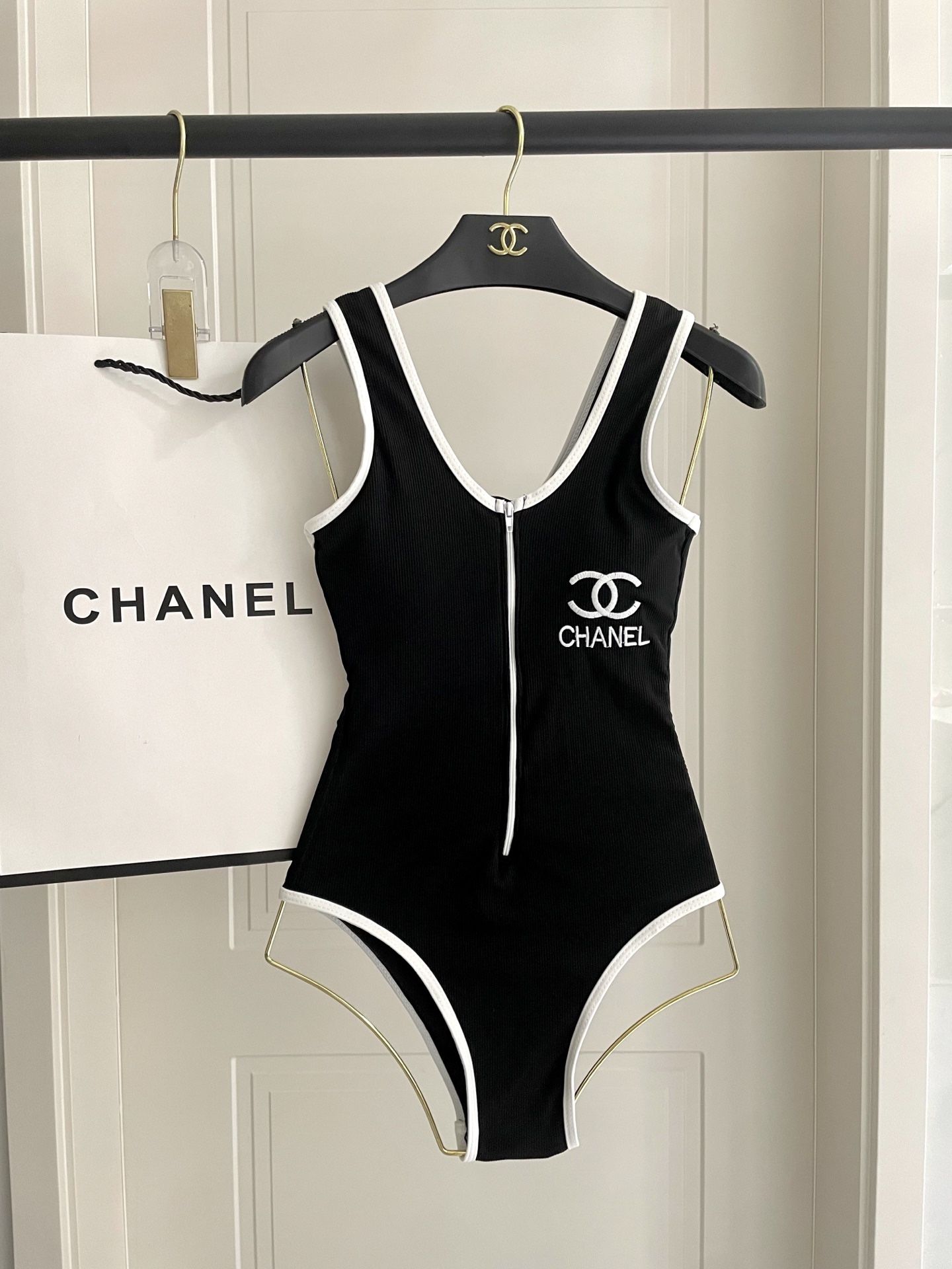 Chanel One-Piece Bikini Swimsuit