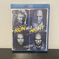 Run All Night Blu-Ray NEW SEALED Action Movie Liam Neeson Common Mob Crime 2015