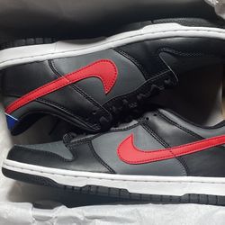 Brand New Nike Dunk Low Black University Red White GS 5.5Y