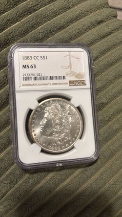 Morgan Silver Dollar 1883 CC MS63