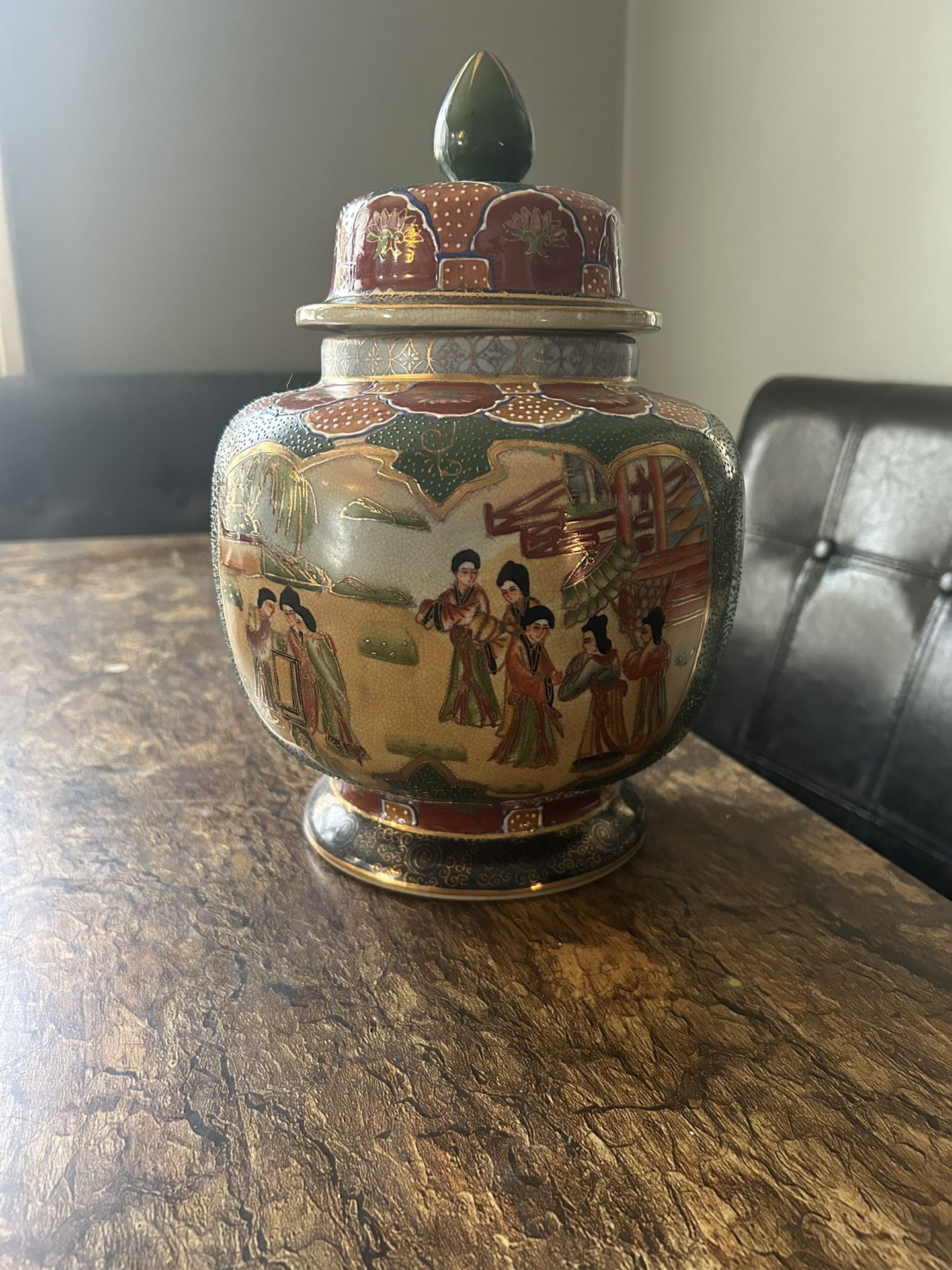 Chinese Satsuma Style Ginger Jar 