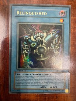 Yugioh Relinquished Starter Deck Pegasus SDP-001 1st Edition Ultra Rare Damaged
