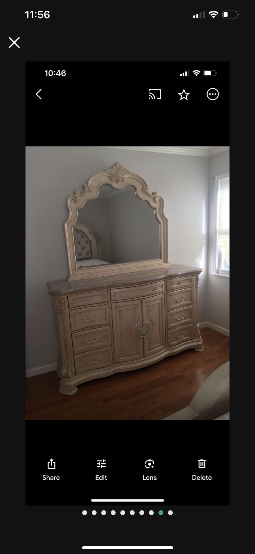 Dresser With Mirror And Large Mirror