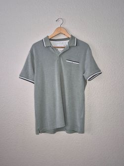 Denim & Flower Ricky Singh Men’s Sage Green Pocket Polo Shirt Size L