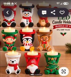 Candle holders with LED lights