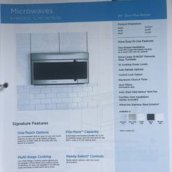 Frigidaire 30” Over The Range Microwave