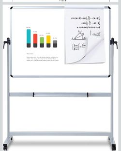Huge Mobile Whiteboard with Rolling Stand 48 x 72 inches