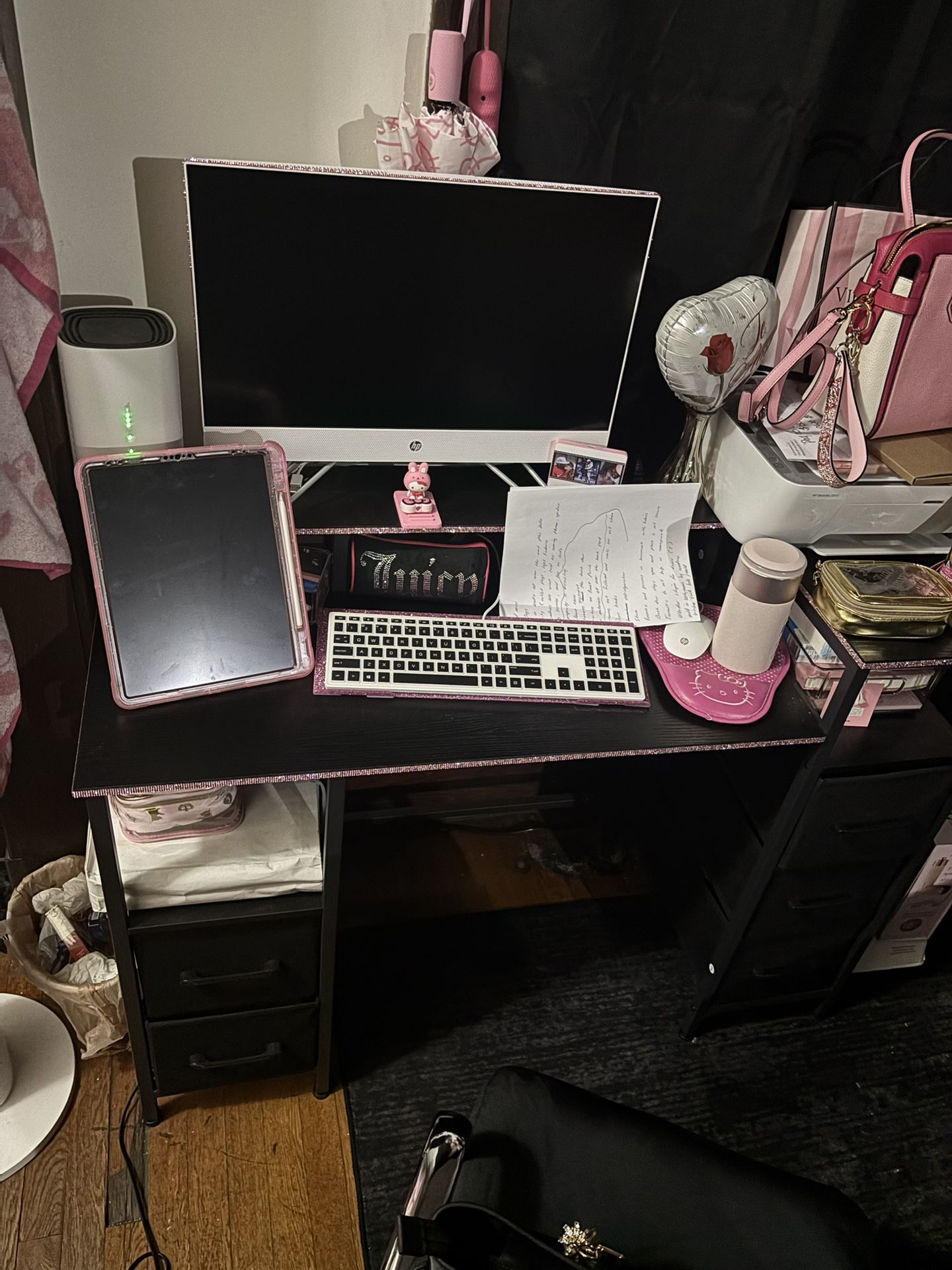 47inch Computer Desk And LED Lights 