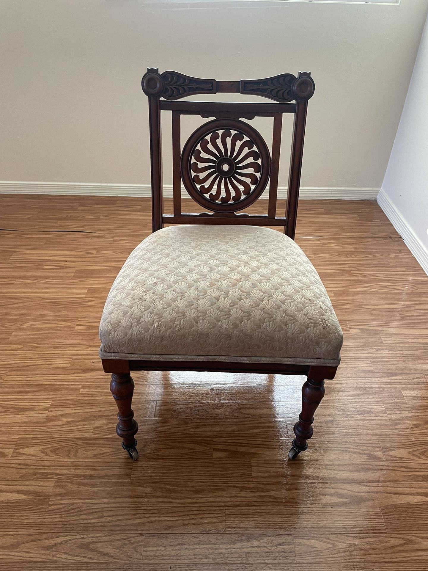 Antiques Victorian Chair With Wheels
