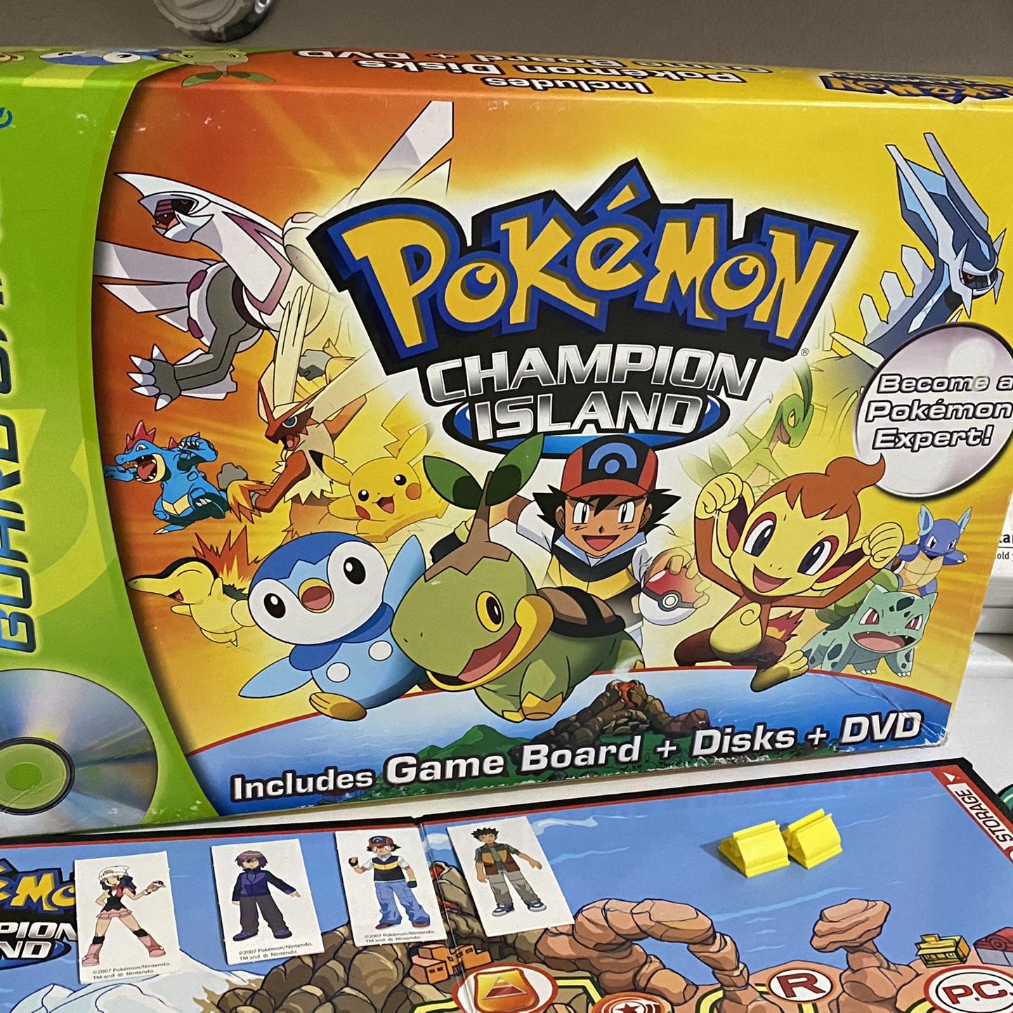 SnapTV Pokemon Champion Island DVD Board Game COMPLETE