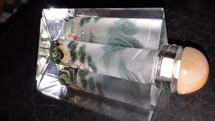 Vintage large reverse inner painted Asian snuff bottle