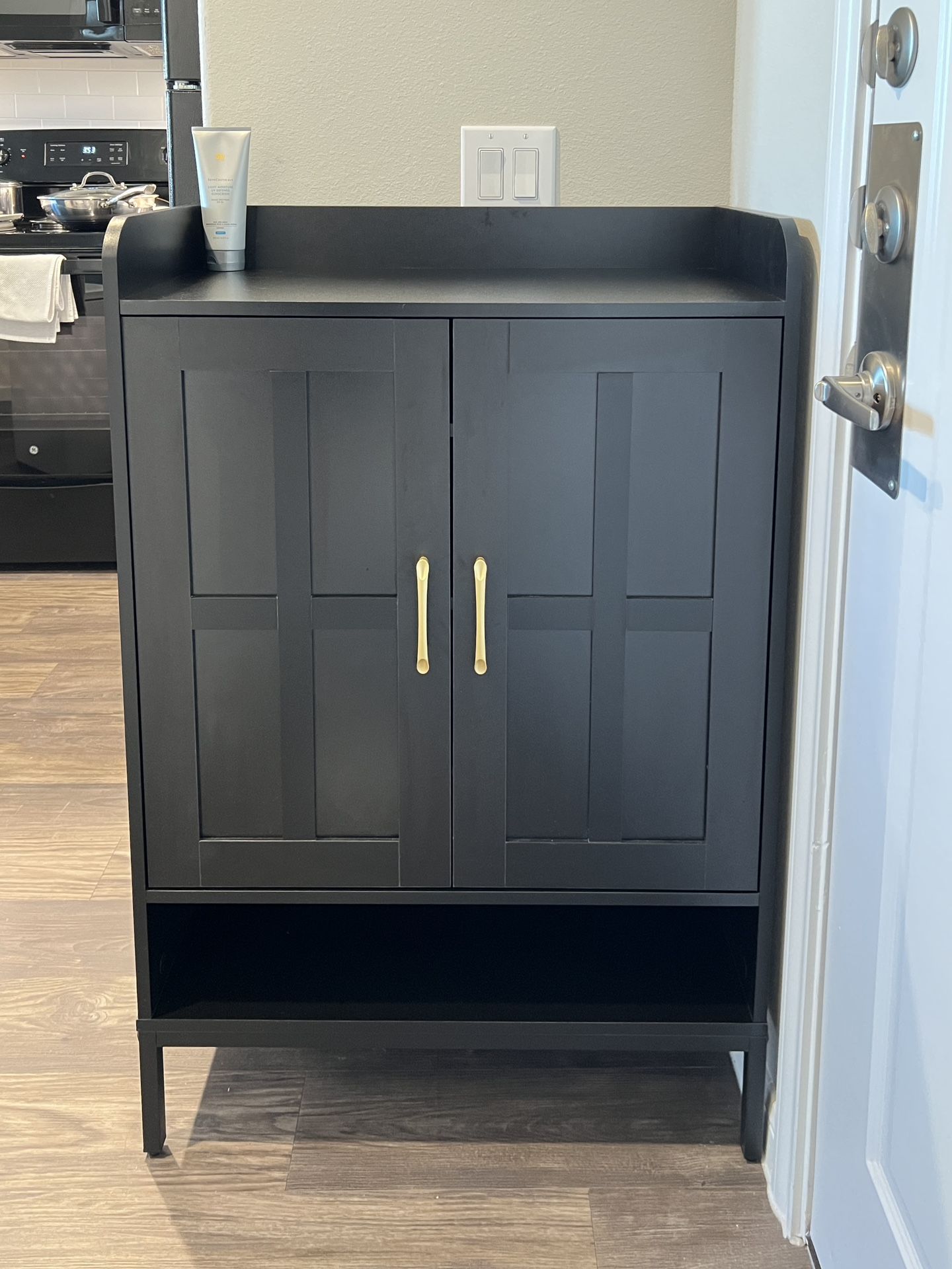 Like NEW-Shoe Storage Cabinet with Doors