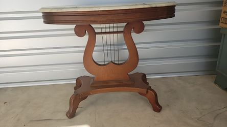 Made in Italy harp table, approx 4 ft tall x 3 ft wide.