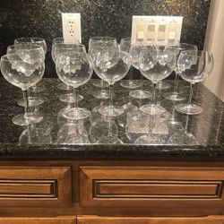 Set Of 15   Long Stem Wine Glasses