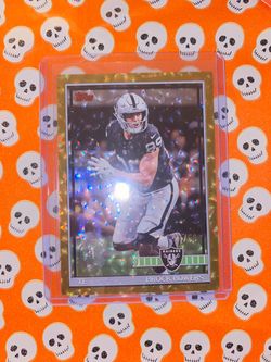 Brock Bowers Topps Raiders Gold Sparkle /50 Card