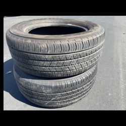 2 — 255/60r18 Goodyear Enforcer Tires 80% Treads !!