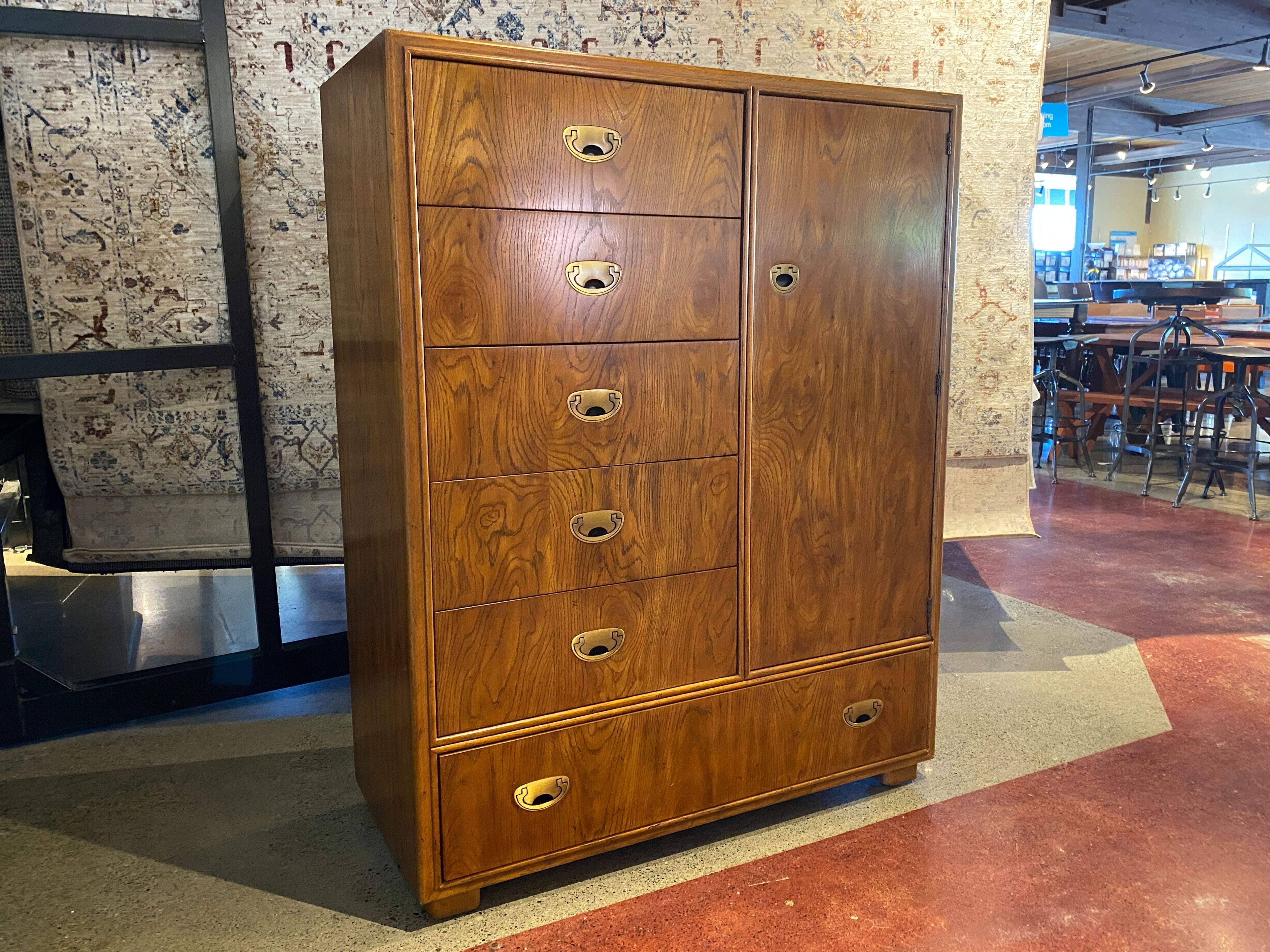 DREXEL Passage Campaign Style Wardrobe Storage Cabinet