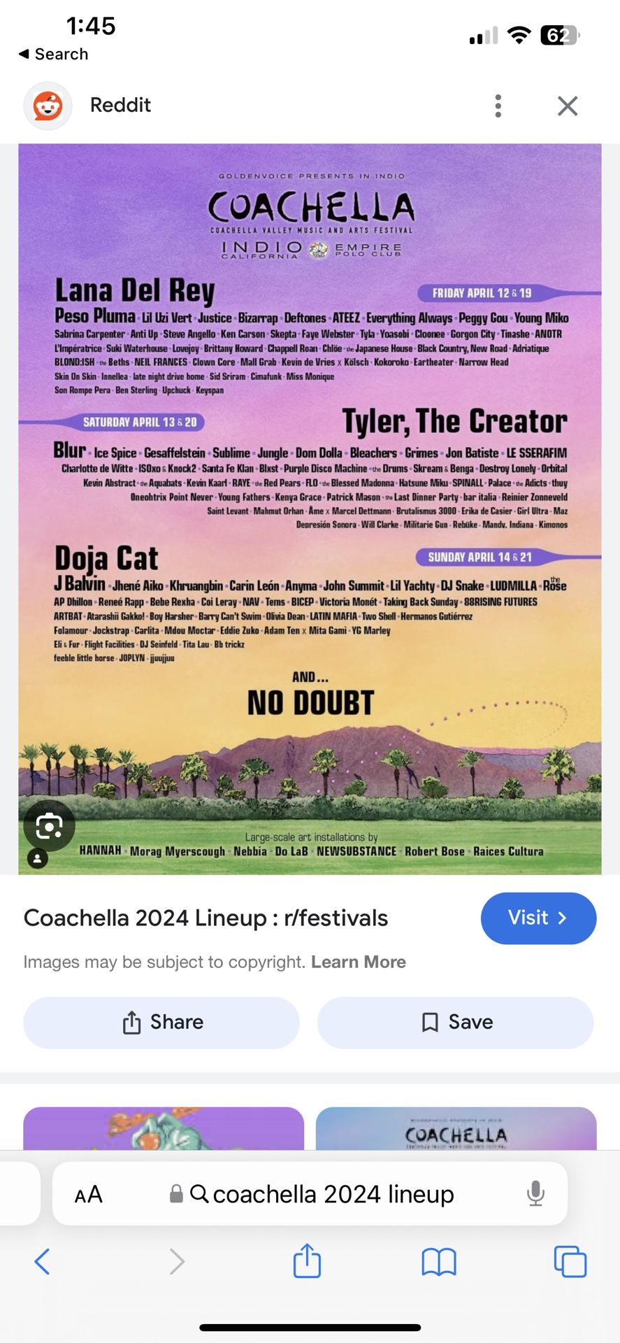 Coachella 2025 2 GA Weekend 1 Tickets With Car Camping