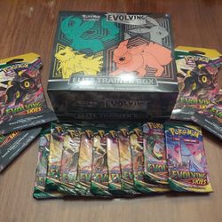 Evolving Skies Etb 10 Booster Packs And Sleeved Packs