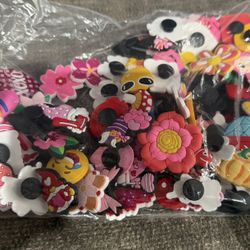 Lot of 100 PCS Random Different Clip Shoe Charms for Shoe Decoration Lovely Cool