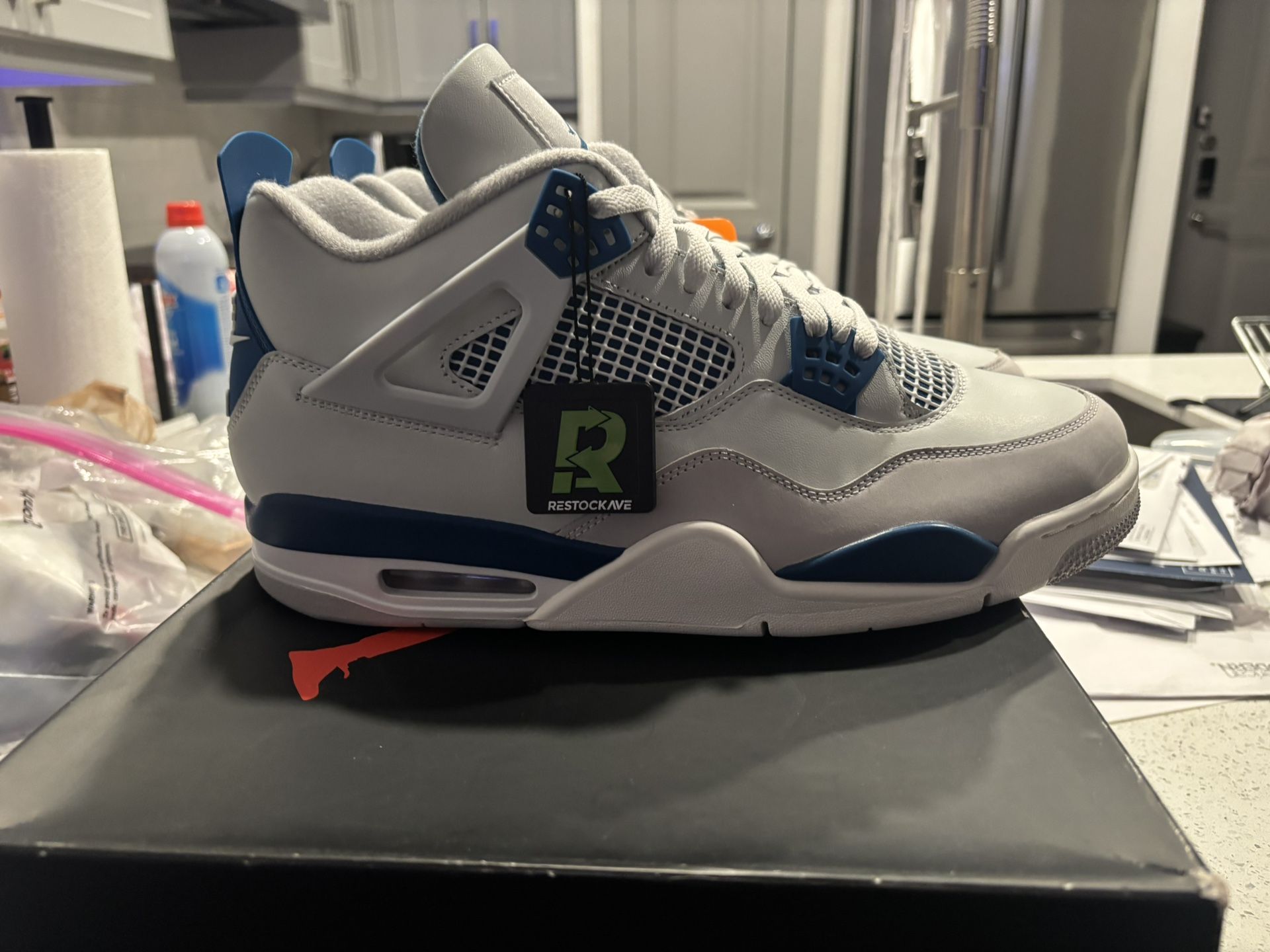 New Jordan 4 Military Blue Sz 13