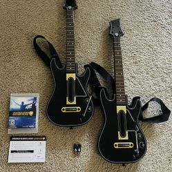 Guitar Hero Live: 2 Guitars, 2 Controllers, Disc, and Pamphlet: How To Sync Guitars And Controllers