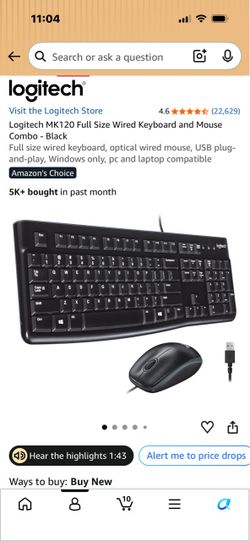 Logitech Keyboard & Mouse