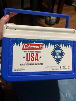 Coleman 6 cans 5quart made in USA cooler fliplid