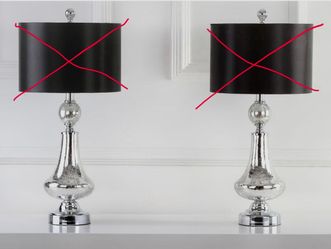 Safavieh Silver Mercury Crackle Glass Lamp Bases (Pair)