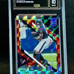 2021 Chronicles 💥 Nico Collins 💥 Elite Rookie Red /399 GMA 10 💎 Mint - Houston Texans