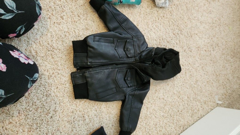 Boys Urban Republic Leather Jacket 18mo