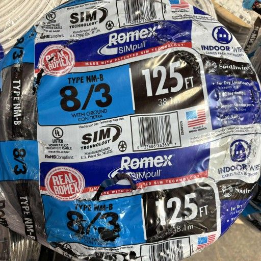 New Romex Wire 8/3