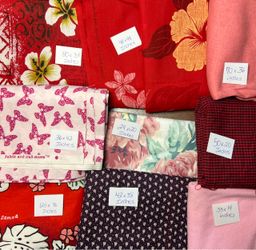 Mixed Fabric Lot – 9 Pieces Various Prints