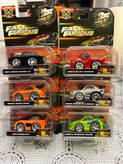 Jada Fast & Furious  25th Anniversary Small Blocks 1.43 Scale Complete Set 1-6