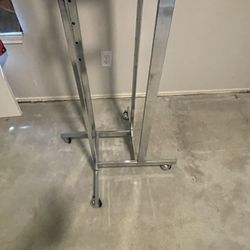 Metal Hanging Clothes Rack On Rollers 