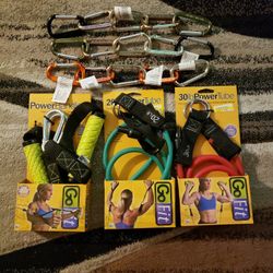Go Fit 50lbs Resistance Bands, Handles And 15 Extra Clips All New