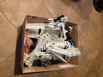 Clothes hangers shirts jackets pants shorts