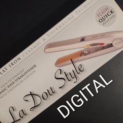 MOTHER'S DAY GIFT IDEA!  NEW IN BOX!  DIGITAL FLAT IRON CERAMIC HAIR STRAIGHTENER