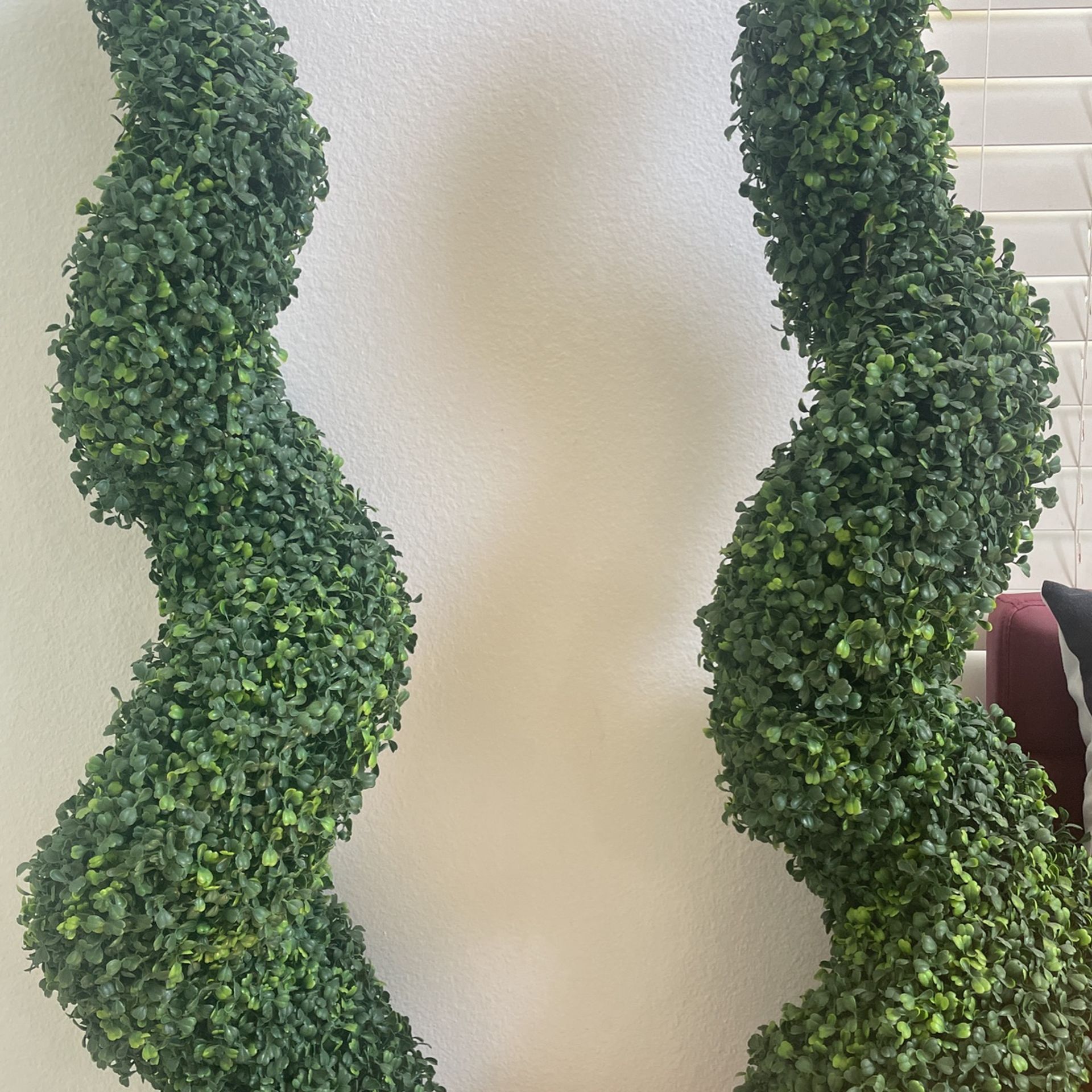 3.6ft (2 Pieces) Topiary Trees Boxwood Artificial Plants 