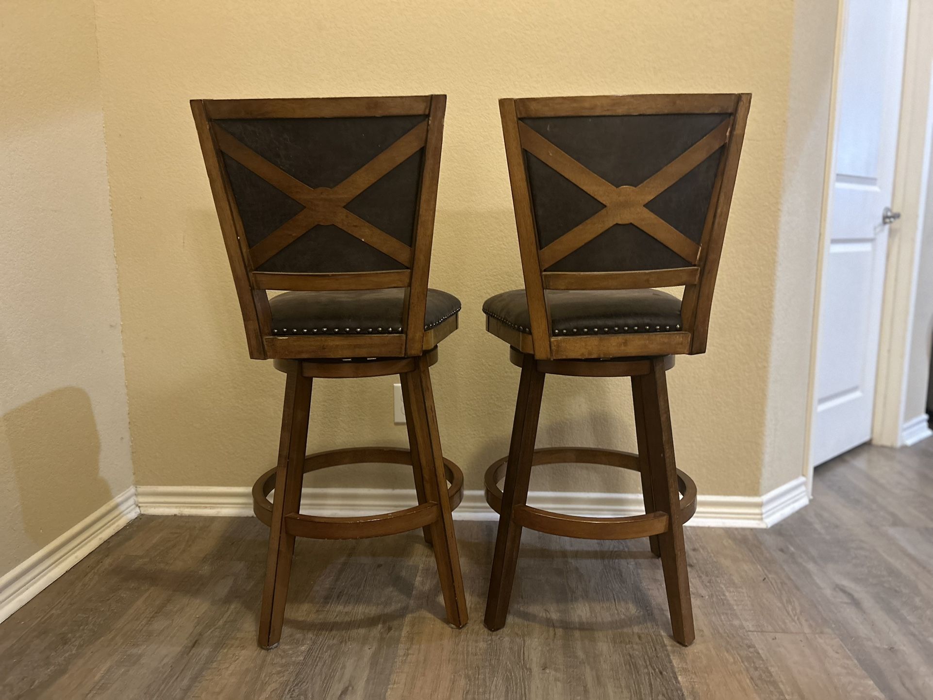 Set Of Swivel Bar Stools 