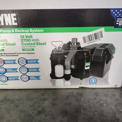 Sump Pump and Back Up System 1/2 HP *New